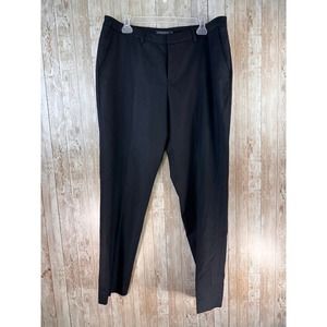 Pendleton Womens Pants 14 Black Virgin Wool High Waist Slack Trouser Made in USA